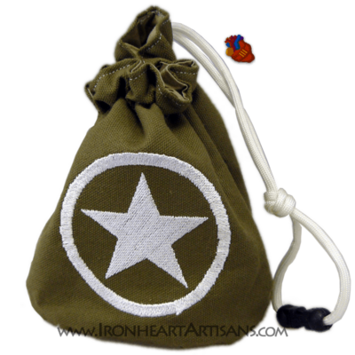 US Army Green Star in Circle Dice Bag