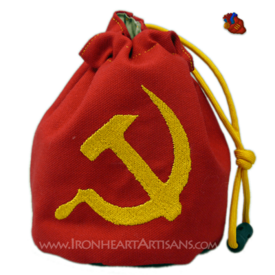 Soviet Red Hammer and Sickle Dice Bag