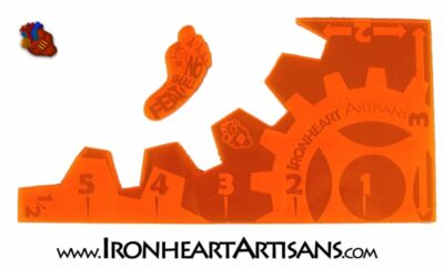 Geared Quick Template and Feat Token warmachine movement template