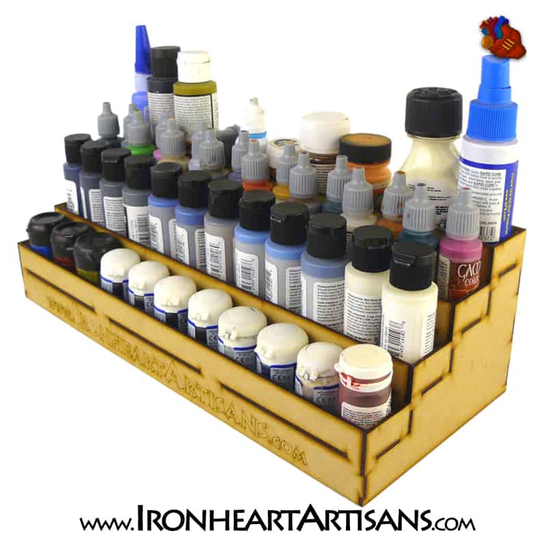 Inverted 72 Dropper Bottle Paint Rack - Ironheart Artisans