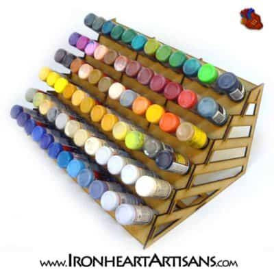 Inverted 72 Dropper Bottle Paint Rack