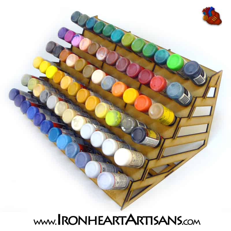 Inverted 72 Dropper Bottle Paint Rack - Ironheart Artisans