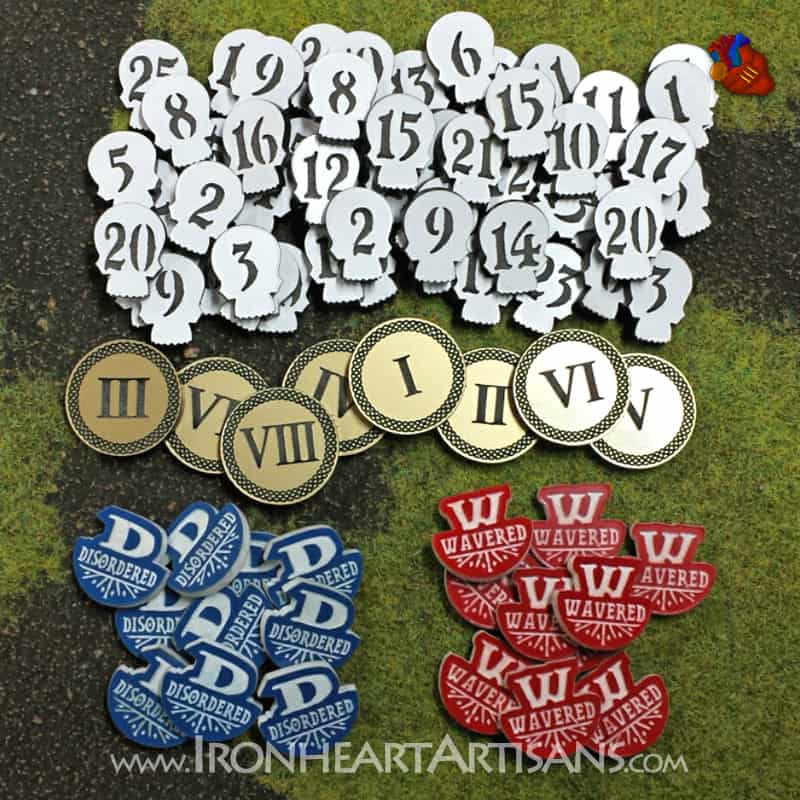Full color acrylic tokens set
