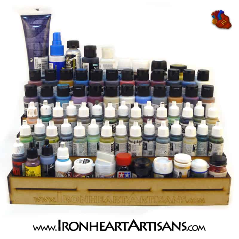 4 Tier Stepped Paint Rack - Ironheart Artisans