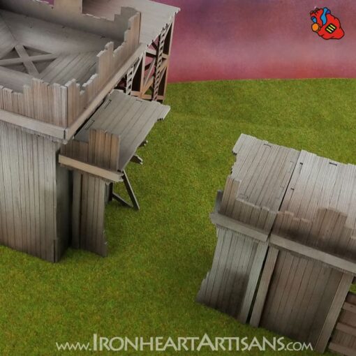 Modular Fort Broken Wall Section for Kings of War