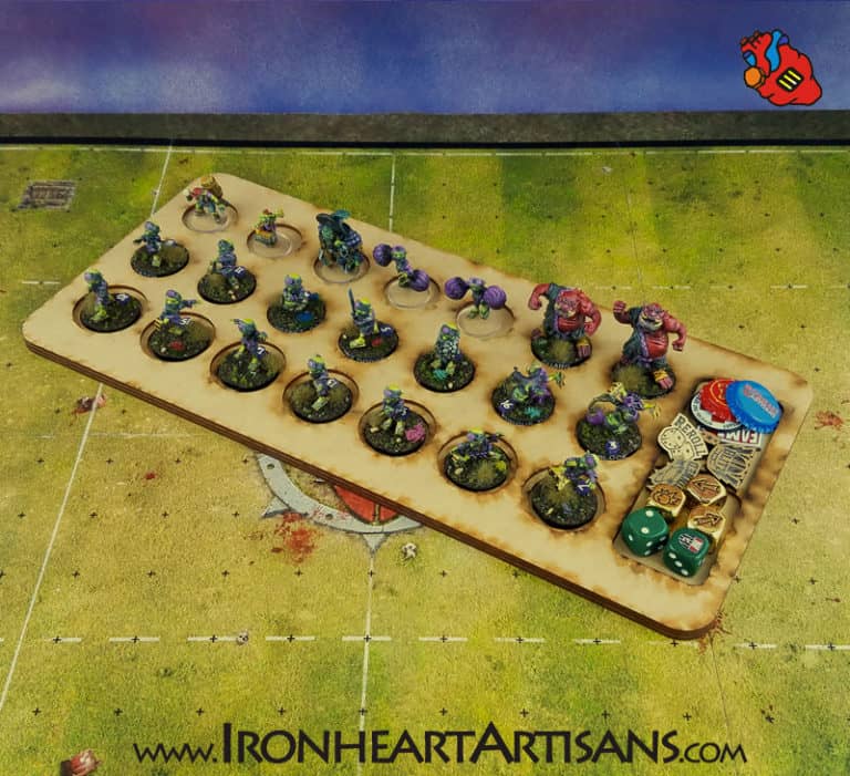 Blood Bowl Dug Out and Carry Tray Ironheart Artisans