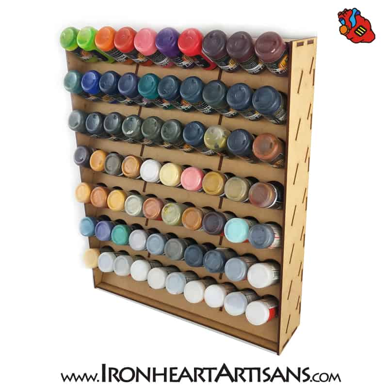 Vertical Inverted 70 Dropper Bottle Paint Rack - Ironheart Artisans